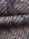 Lotion Pink/Black 100% Cotton Vertical Stripe On Leaf Branch Weave Jacquard Shirting 60W