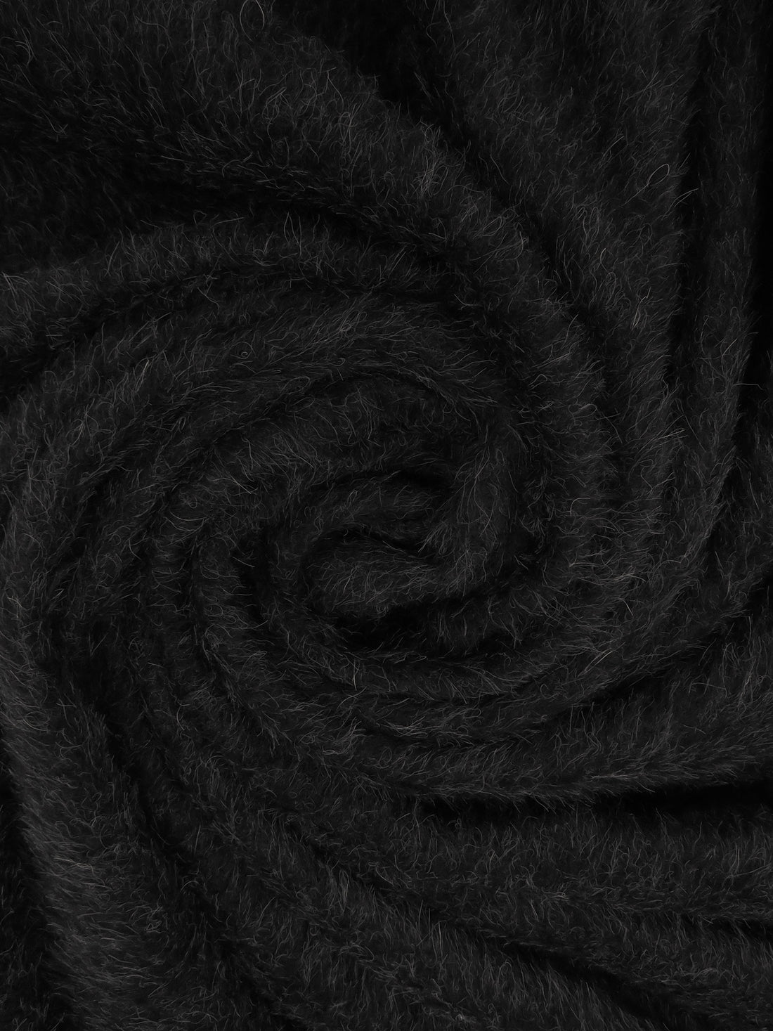 Cauldron Black Wool/Mohair Mohair Sweater Knit - NY Designer - 54W