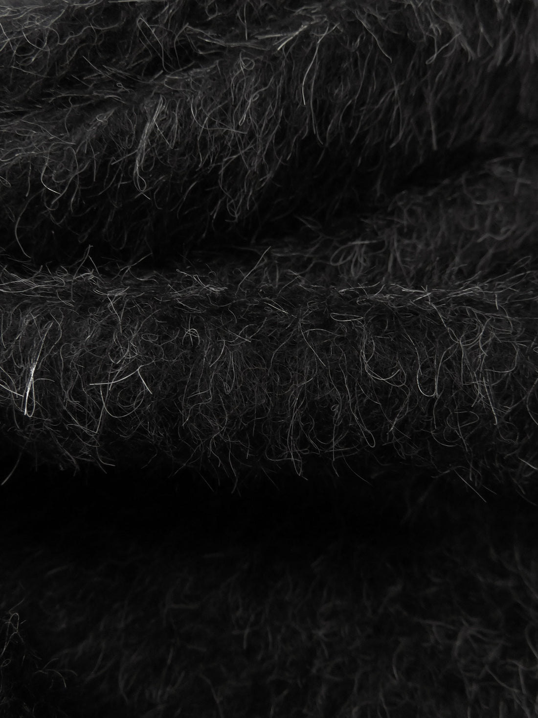 Cauldron Black Wool/Mohair Mohair Sweater Knit - NY Designer - 54W