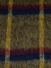 Dark Goldenrod/Black/Dark Scarlet/Prussian Blue Wool/Polyester Plaid Weave Mohair Suiting - NY Designer - 58W