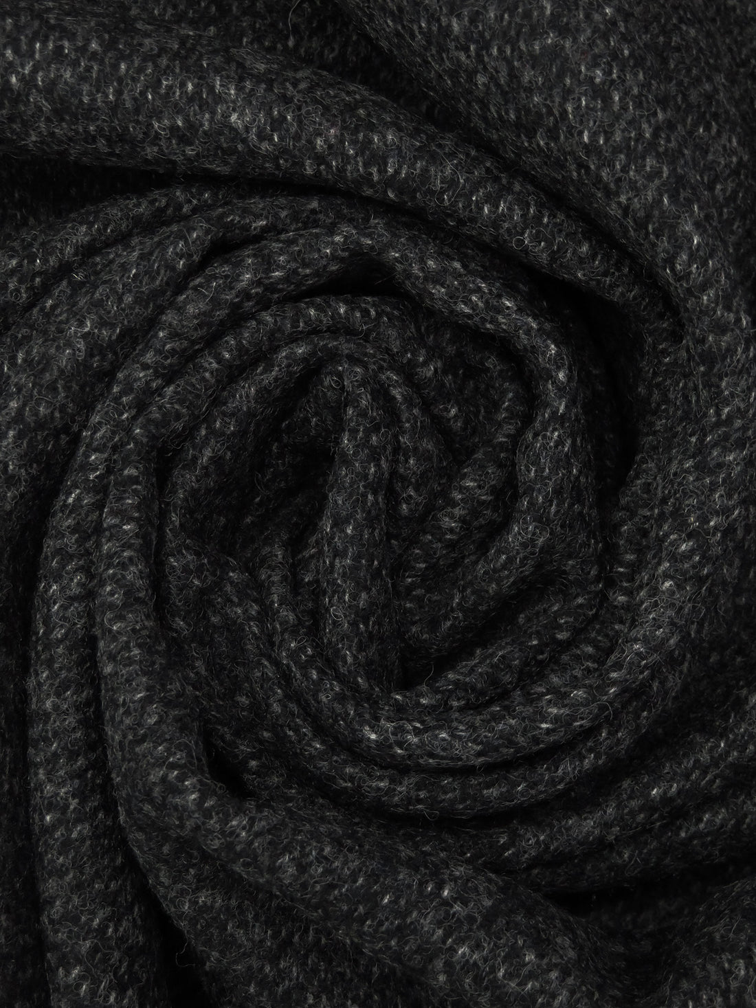 Black/Gray 100% Wool Heathered Flannel Suiting - Woolrich - 58W