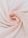 Pearl Pink Cotton/Nylon Vertical Burnout Stripe Shirt Weight Organza - NY Designer - 52W