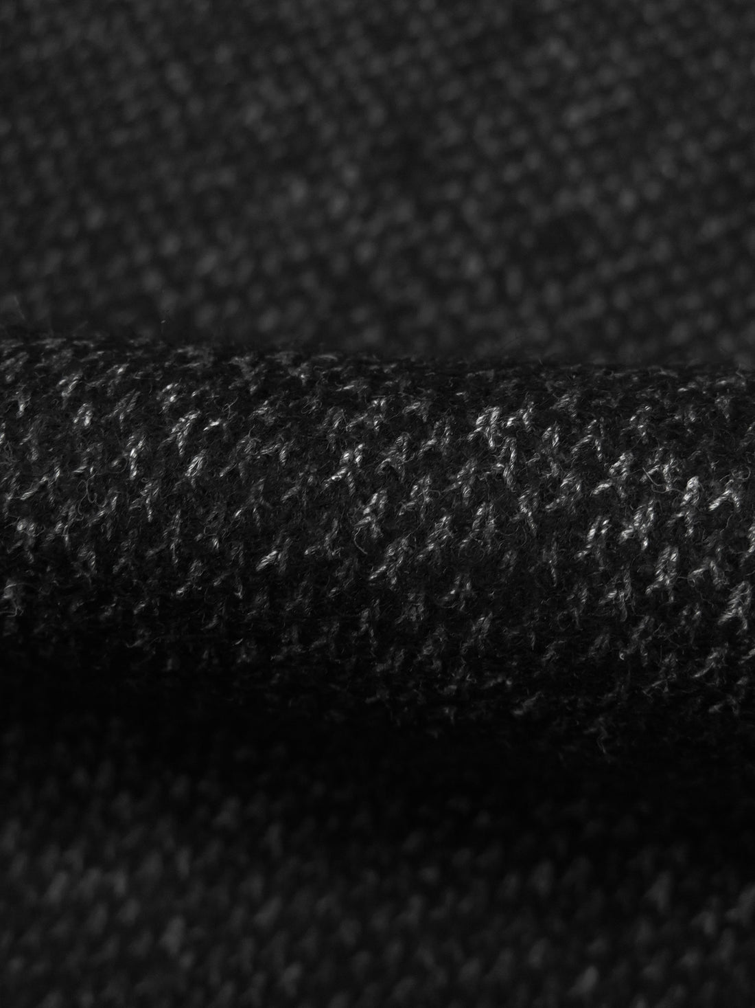 Black/Gray Wool/Nylon Heathered Double Faced Sweater Knit - NY Designer - 52W