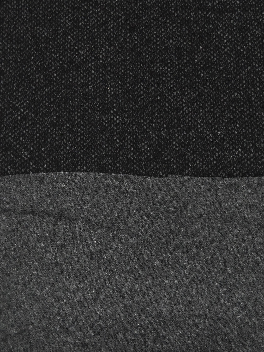 Black/Gray Wool/Nylon Heathered Double Faced Sweater Knit - NY Designer - 52W