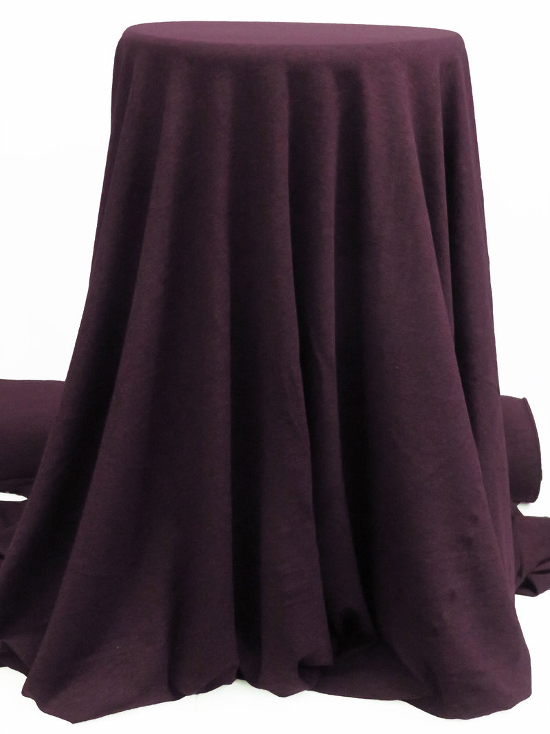 Heathered Dark Mulberry Rayon/Lycra Jersey Knit - NY Designer - 60W