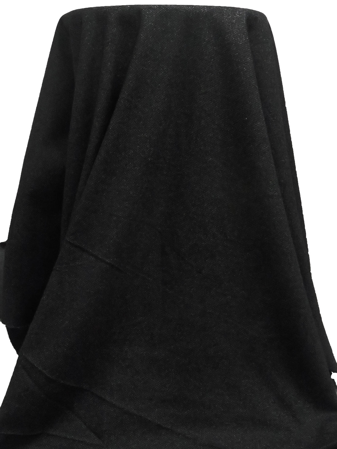 Black/Gray Wool/Nylon Heathered Double Faced Sweater Knit - NY Designer - 52W