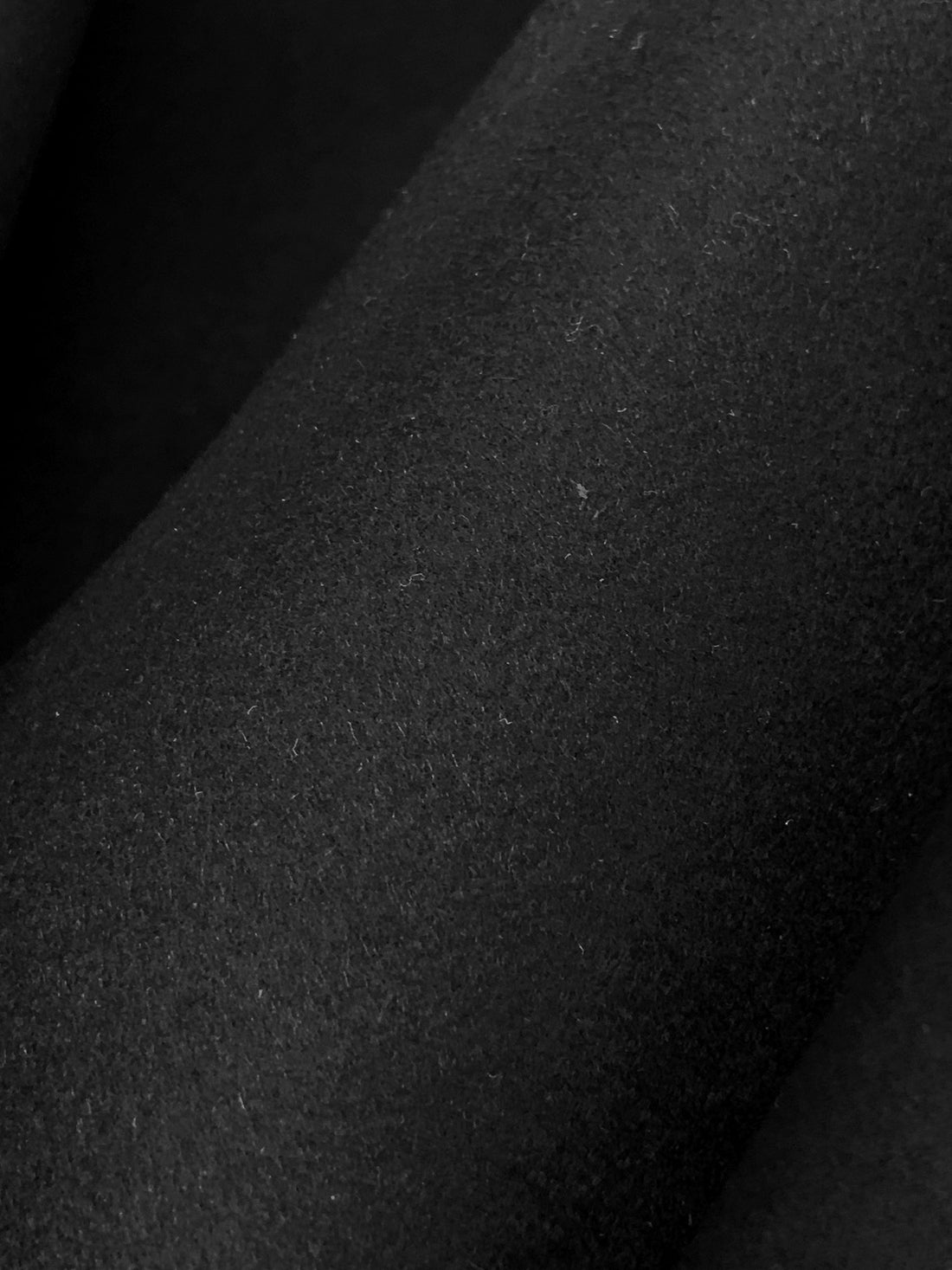 Black 100% Wool Moleskin Suiting 56W