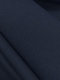 Navy 100% Cotton Corded Shirting - NY Designer - 46W