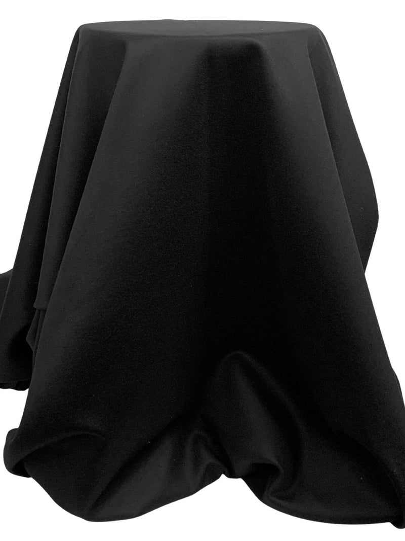 Black 100% Wool Moleskin Suiting 56W