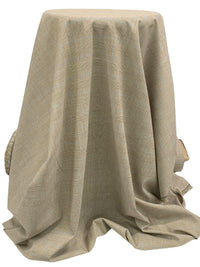 Shadow Brown/Off-White/Slate Blue Polyester/Rayon/Lycra Yarn-Dyed Plaid Weave Stretch Suiting 50W