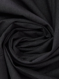 Black/Dark Charcoal Gray Polyester/Rayon/Lycra Micro-Houndstooth Weave Stretch Suiting 53W