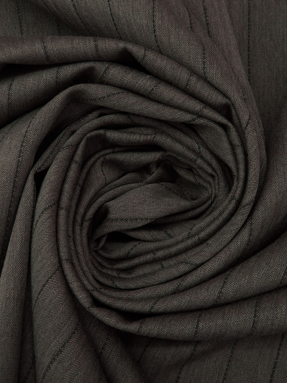 Major Brown/Chocolate/Black Polyester/Rayon/Lycra Herringbone Vertical Stripe Weave Stretch Suiting 56W