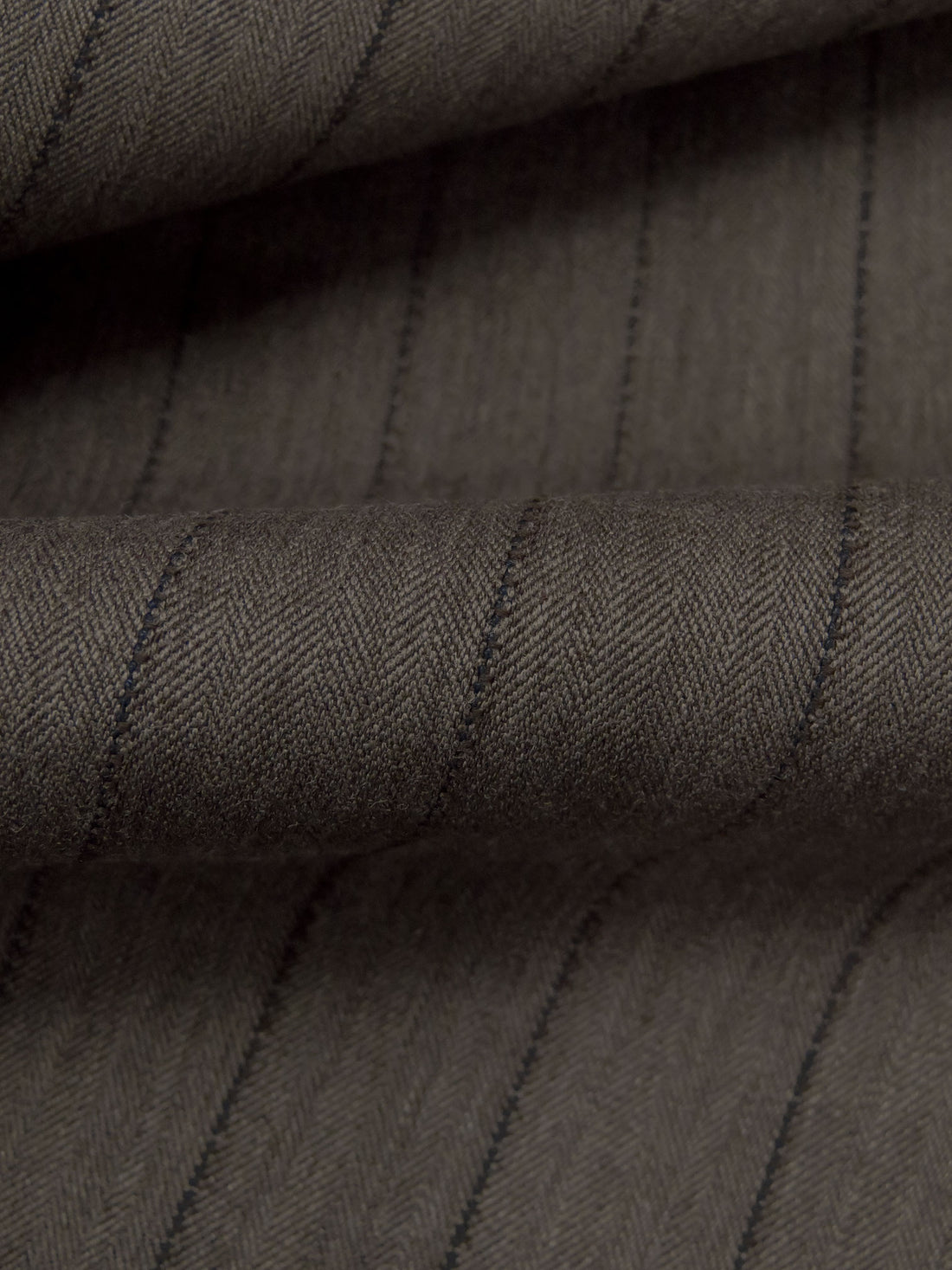 Major Brown/Chocolate/Black Polyester/Rayon/Lycra Herringbone Vertical Stripe Weave Stretch Suiting 56W