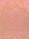 Petal Pink/Peachy Apricot Polyester/Rayon Clipped Edge Floral Burnout Chiffon 44W