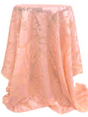 Petal Pink/Peachy Apricot Polyester/Rayon Clipped Edge Floral Burnout Chiffon 44W