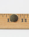 Brass/Black Mottled Metal Shank Button 5/8" - Quantity Of 10