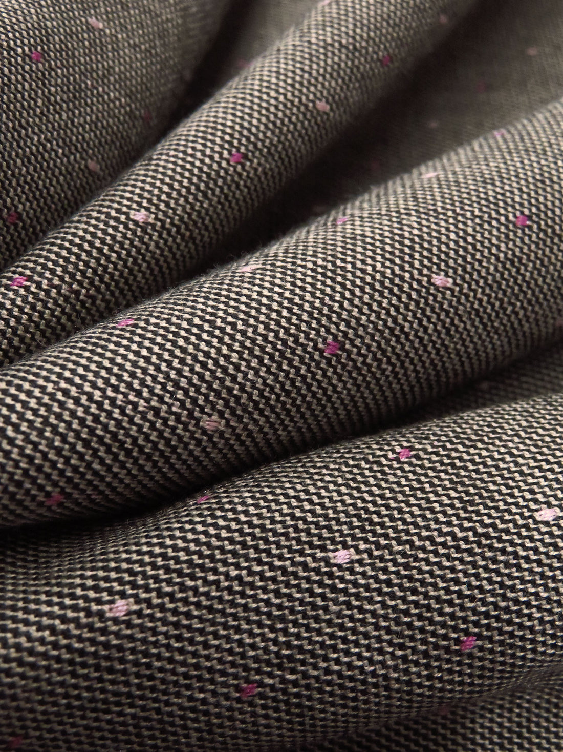 Pebble Gray/Sugar Plum/Black/Multi Polyester/Rayon/Lycra Dot Weave Stretch Suiting 56W
