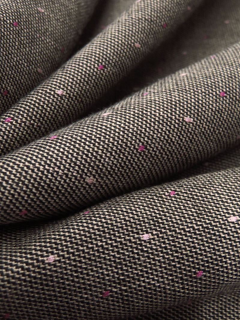 Pebble Gray/Sugar Plum/Black/Multi Polyester/Rayon/Lycra Dot Weave Stretch Suiting 56W