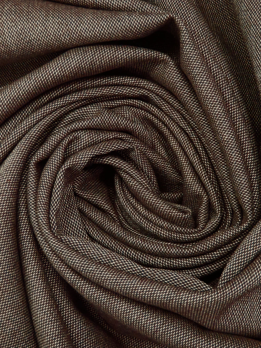 Bistre/Bone Polyester/Rayon/Lycra Novelty Weave Stretch Suiting 54W