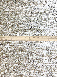 Gold/Black/Off-White Polyester/Nylon Double Border Glitter Ombre Tulle - Imported From France - 54W