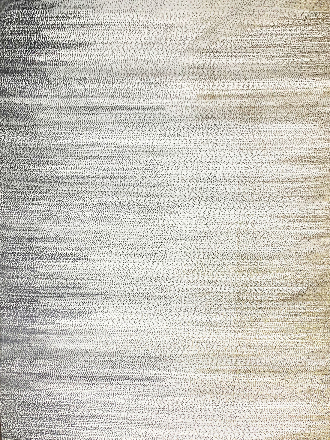 Gold/Black/Off-White Polyester/Nylon Double Border Glitter Ombre Tulle - Imported From France - 54W