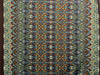 Spice/Steel Blue/Brown/Multi Polyester/Lycra Large Double Border Abstract Ornate Print DTY Knit 58W