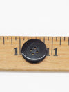 Black/Dark Colonial Blue Marbled Flat 4-Hole Plastic Button 7/8" - Quantity Of 10