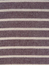 Dark Scarlet/Beige Cotton/Wool Horizontal Stripe Woven 48W