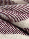 Dark Scarlet/Beige Cotton/Wool Horizontal Stripe Woven 48W