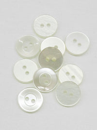 Soft Pearl 2-Hole Plastic Shirt Button 9/16" - Quantity Of 10