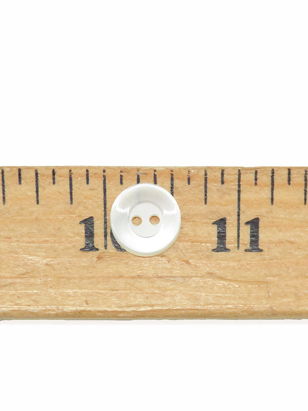 Soft Pearl 2-Hole Plastic Shirt Button 9/16" - Quantity Of 10