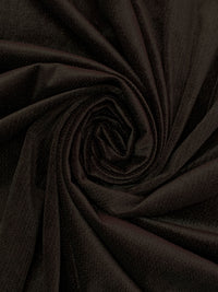 Espresso/Silver 100% Polyester Vertical Shimmer Velvet Knit 58W