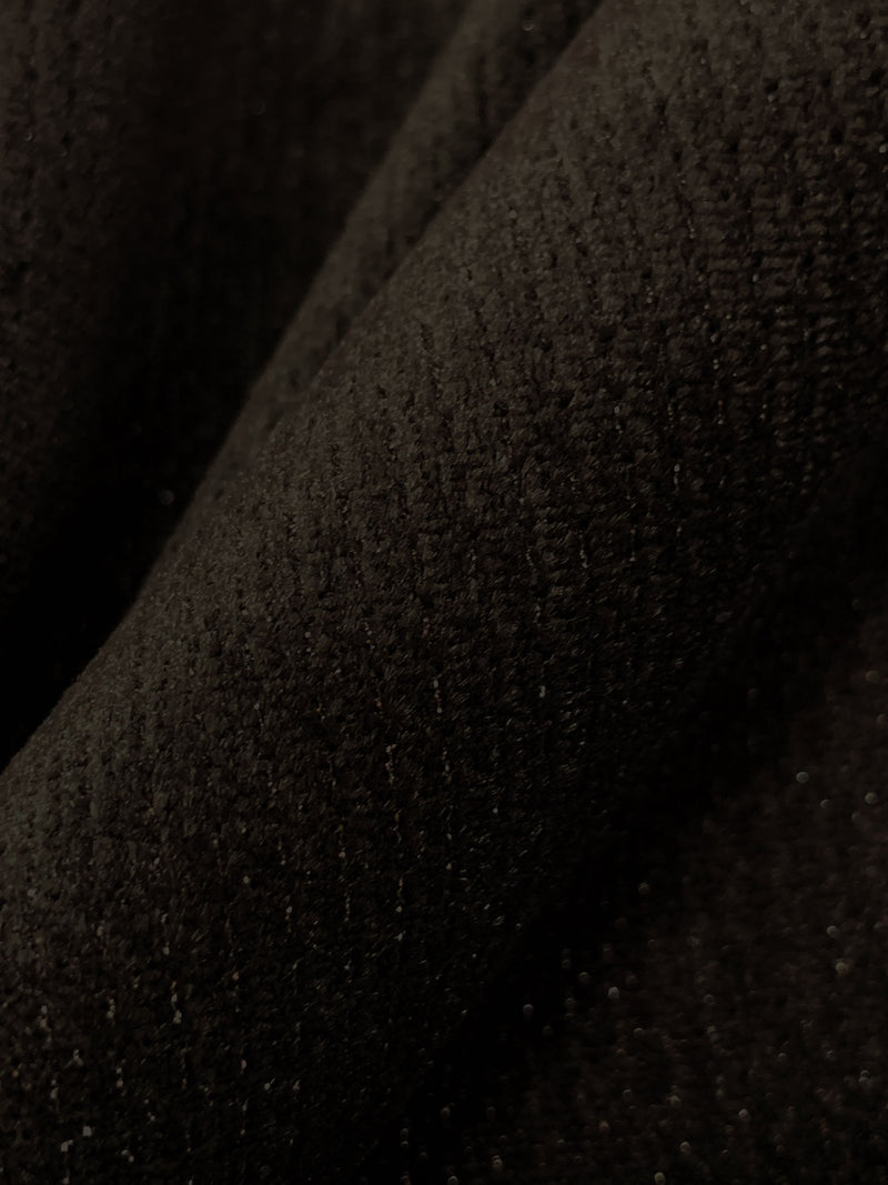 Espresso/Silver 100% Polyester Vertical Shimmer Velvet Knit 58W