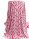 Light Paradise Pink/White Polyester/Lycra Latticework Print ITY Knit 56W