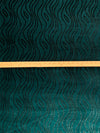 Dark Pine/Silver Polyester/Lycra Wavy Shimmer Print Stretch Velvet Knit 58W