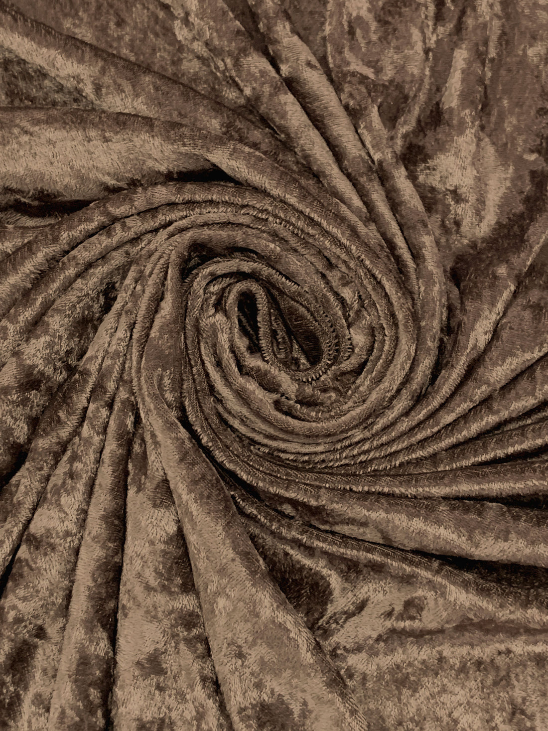 Shadow Brown Polyester/Lycra Crushed Stretch Velvet Knit 56W