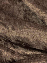 Shadow Brown Polyester/Lycra Crushed Stretch Velvet Knit 56W