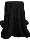 Black Polyester/Lycra Crinkle Weave Stretch Velvet Knit 58W