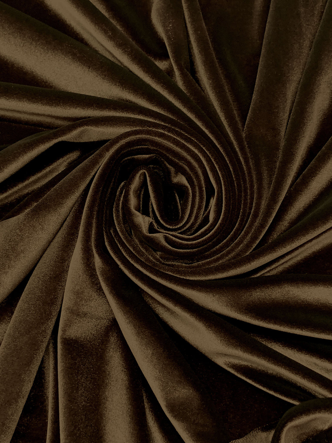 Coffee Brown Polyester/Lycra Stretch Velvet Knit 54W