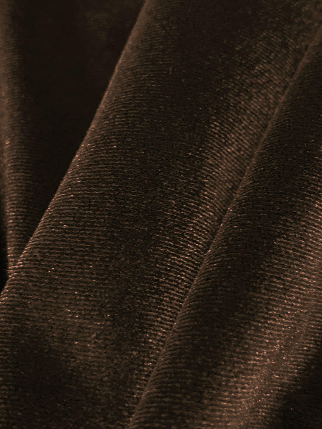 Coffee Brown Polyester/Lycra Stretch Velvet Knit 54W