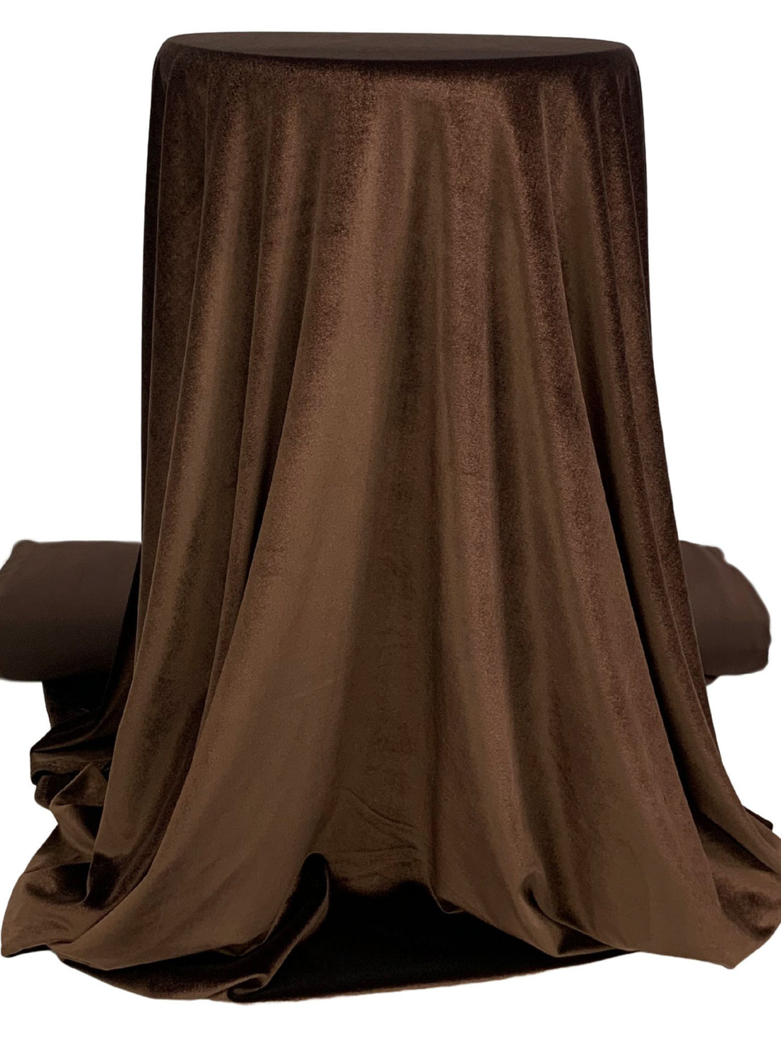 Coffee Brown Polyester/Lycra Stretch Velvet Knit 54W