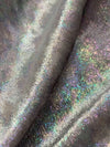 Silver/Multi Polyester/Lycra Shimmer Stretch Velvet Knit 54W
