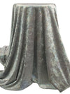 Silver/Multi Polyester/Lycra Shimmer Stretch Velvet Knit 54W