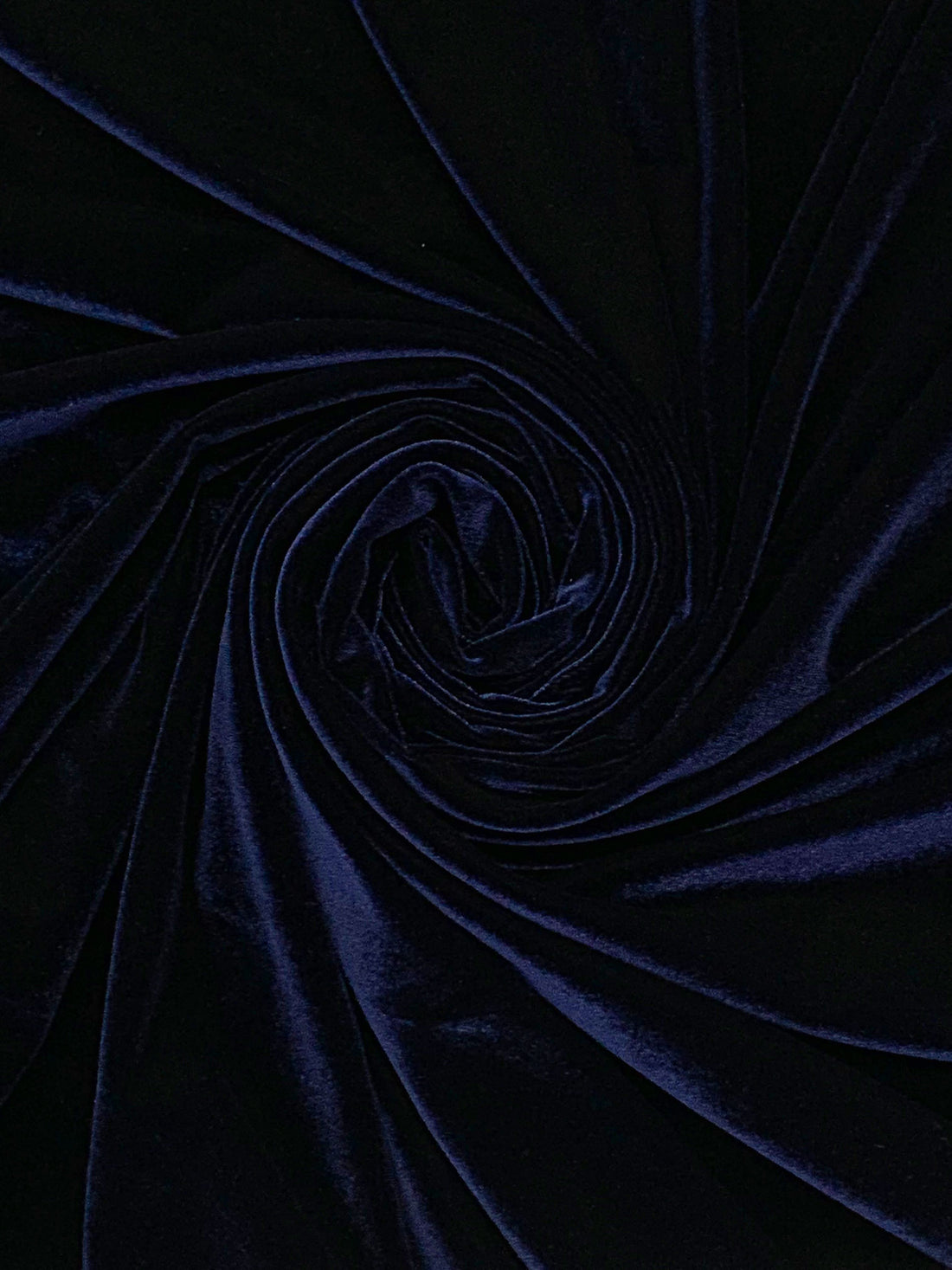 Deep Navy Polyester/Lycra Stretch Velvet Knit 54W