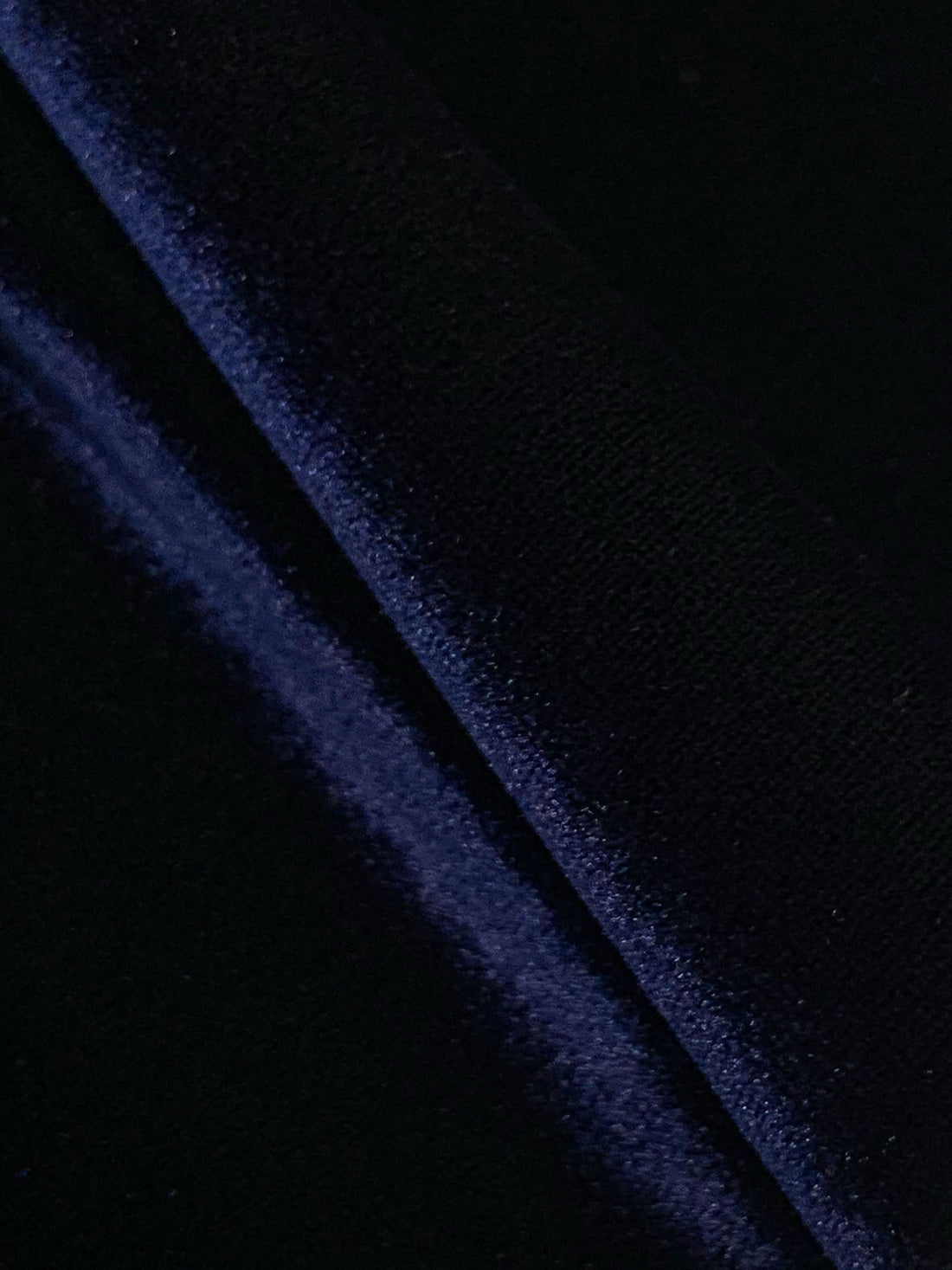 Deep Navy Polyester/Lycra Stretch Velvet Knit 54W