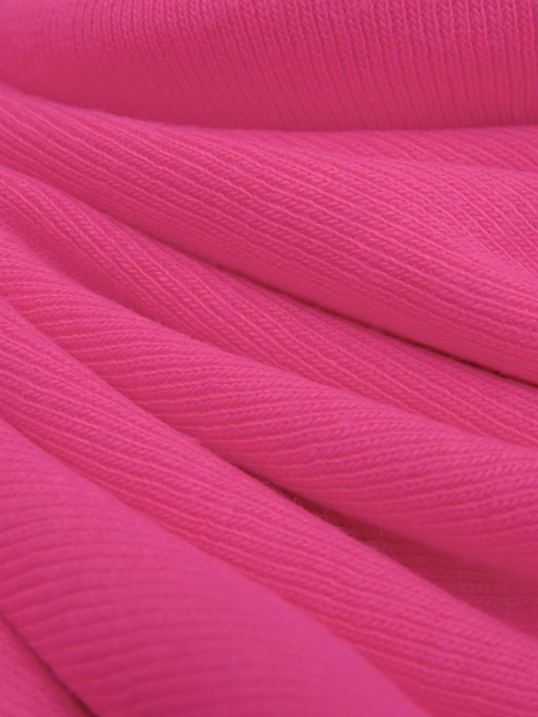 Cerise Pink Cotton/Polyester Tubular Fine Rib Knit 34W