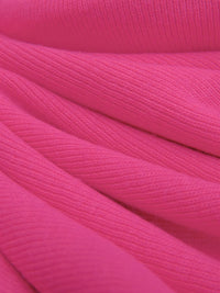 Cerise Pink Cotton/Polyester Tubular Fine Rib Knit 34W