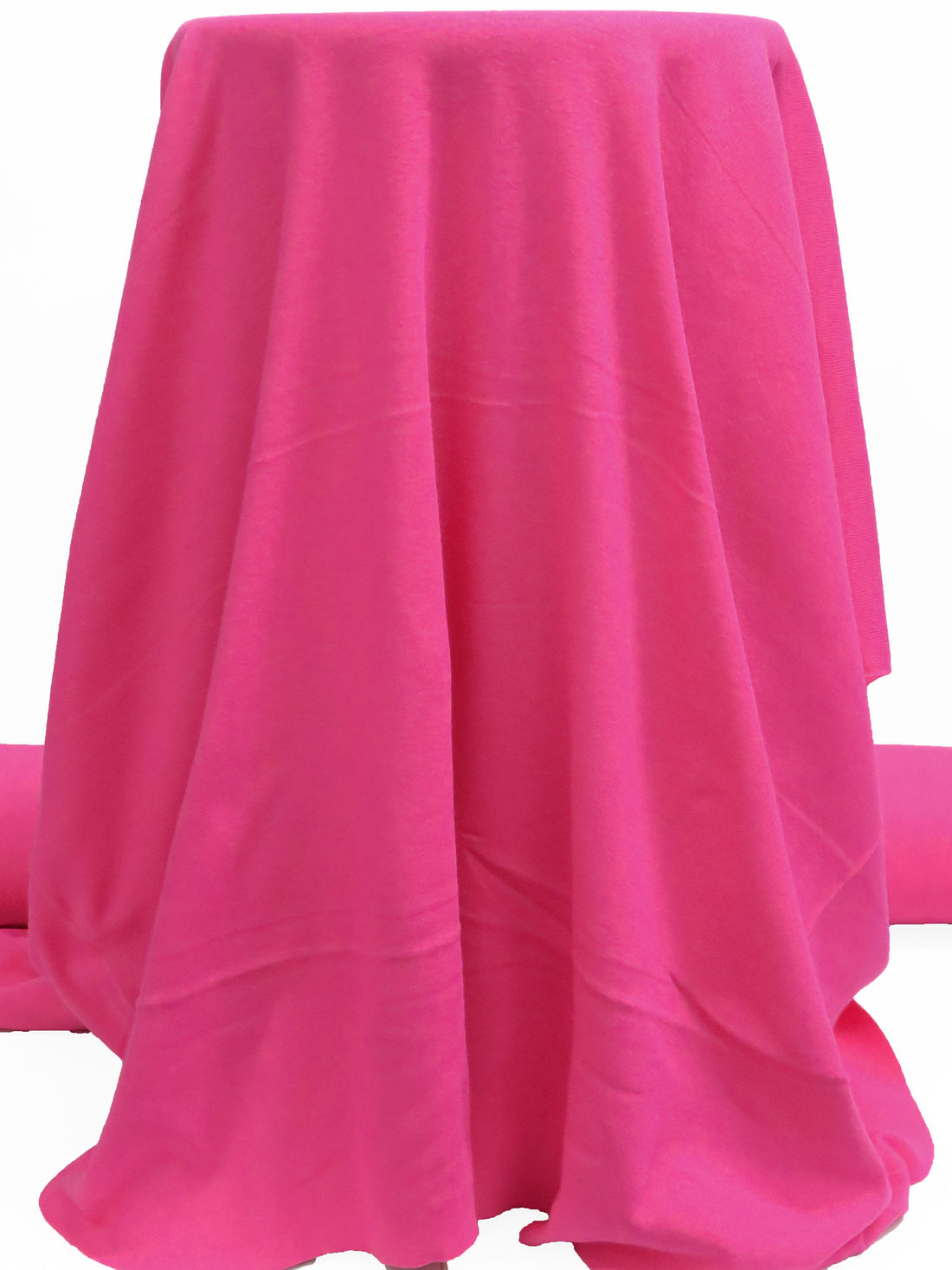 Cerise Pink Cotton/Polyester Tubular Fine Rib Knit 34W