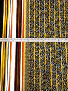 Goldenrod/Black/White/Multi Polyester/Lycra Double Border Geometric Print DTY Knit 58W