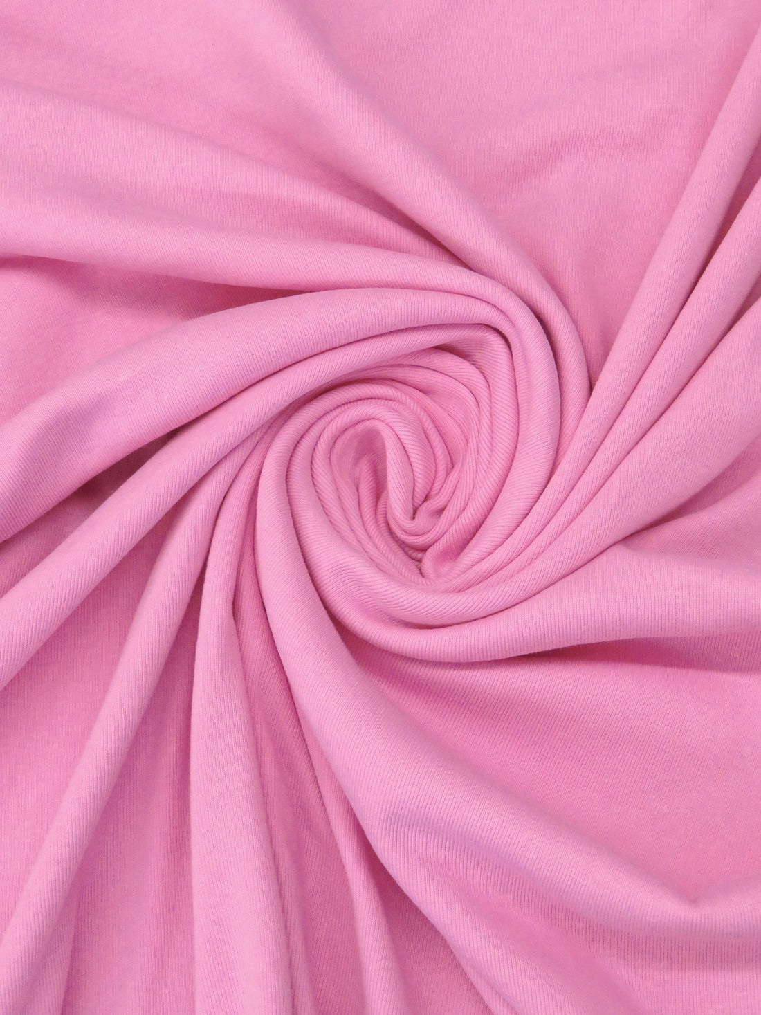 Carnation Pink Cotton/Polyester Tubular Fine Rib Knit 34W